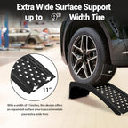 Garvee 8 in Lift Solid Steel Car Ramp 8000 LBS Capacity, 2000 LBS Per Ramps, Heavy Duty Truck Ramps for Car Repair or Vehicle Maintenance, 2 Pack Car Ramps, Black