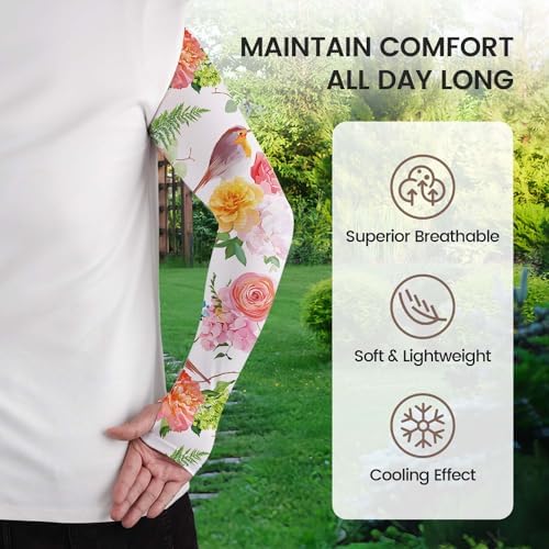 Gardening Sleeves Farm Sun Protection Arm Cooling Sleeves Thorn Proof Garden for Women Men with Thumb Hole
