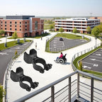 2 Pack Black Durable Walking Stick Holders, Cane Holder, Wheelchair Accessories, Walking Stick Folder for Mobility Scooter, Crutch Holder Cane Accessories, Bicycle Flashlight Rack