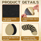Jecery 36 Pcs Suede Soles for Dance Shoes Non Slip Shoe Pads on Bottom of High Heeled Shoes Protectors Adhesive for Women(Beige,Black)