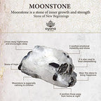 AYANA Raw Moonstone Necklace for Women - June Birthstone | Handmade Rainbow Moonstone Jewelry with Ethically Sourced Genuine Healing Crystals and Healing Stones | Crystal Necklaces for Women Trendy