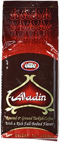 Elite Aladin Turkish Coffee Roasted & Ground, 3oz, Vacuum Packed