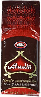 Elite Aladin Turkish Coffee Roasted & Ground, 3oz, Vacuum Packed