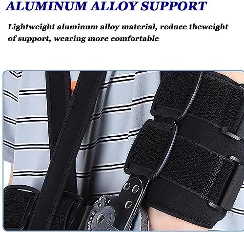 ROM Hinged Elbow Brace| Adjustable Elbow Brace Immobilizer Stabilizer|Post Op Arm Splint|Surgery Injury Recovery Pain Relief|Men & Women |Ulnar Nerve Entrapment|Tennis|Tendonitis
