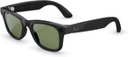Ray-Ban Meta (Gen 2), Wayfarer, Shiny Black | Smart AI Glasses for Men, Women — 2X Battery Life — 3K HD Resolution — 12 MP Ultra-Wide Camera, Audio, Video — Green Lenses — Wearable Technology