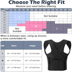 Posture Corrector for Women & Men, Full Back Brace Support with Adjustable Shoulder Straightener, Lower & Upper Back Pain Relief - Scoliosis, Hunchback, Spine Corrector (Black, Medium)