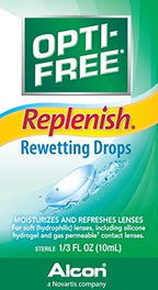 Opti-Free Replenish Rewetting Drops,10-mL,0.33 Fl Oz (Pack of 2)