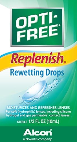 Opti-Free Replenish Rewetting Drops,10-mL,0.33 Fl Oz (Pack of 2)