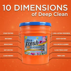 Ultra Fresh 5 Gallon Liquid Laundry Detergent Washing Soap with Spring Fresh Fabric Softener for All Machine Types, 6X Platinum, Up to 640 Loads