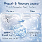 10% Nano Hydroxyapatite Toothpaste 2-Pack, Teeth Whitening & Enamel Repair Toothpaste, Fluoride Free for Sensitive Teeth, Fresh Breath Oral Care
