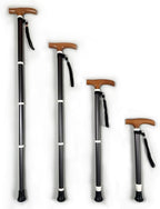 Lightweight Wooden Walking Sticks Telescopic Walking Cane Extendable Aluminum Crutches for Adults