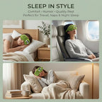 Cute Rabbit Sleeping Eye Mask Plush Blindfold Travel Sleep Masks Super Soft Funny Eye Cover for Adult (Green Frog)
