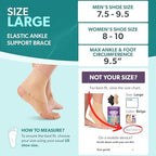 BraceAbility Elastic Ankle Support Brace - Lightweight Slip on Foot and Ankle Compression Sleeve for Gymnastics, Dance, Sports, Running, Exercise, and Sprained Ankle Swelling for Women and Men (Beige, Large)