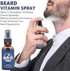 Beard Care Kit for Men-Nourish Soften Grooming Patchy Beard W/Vitamin Spray,Mustache Oil,Balm, Wash,Boar Bristle Brush,Wooden Comb,Scissors,Valentines Fathers Gifts for Men Dad Him Husband Boyfriend