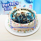 7.5 Inch Pirate Adventure Cake Topper – Round Edible Birthday Cake Decorations, Happy Birthday Cake