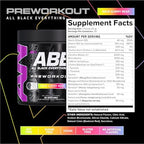 All Black Everything Pre-Workout Powder | Preworkout Energy Drink Mix | 350mg Caffeine | Beta Alanine & Citrulline | Energy Supplement for Men & Women | Sour Gummy Bear | 30 Servings