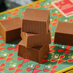 Christmas Card Gift, Holiday Chocolate Card Greeting Box, 9 Individually Wrapped Chocolates, Food Sweets Candy, Stocking Stuffer for Men, Women, Children, Bonnie and Pop