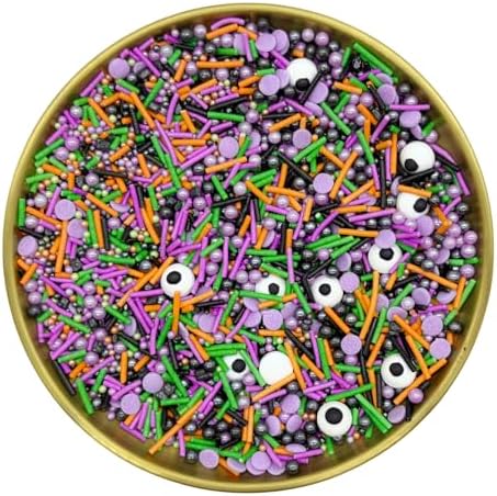 Dynastang Monster Sprinkles Halloween Edible Eyes Cake Decoration Cupcake Toppers Cookie Decorating Perfect for Cakes, Cupcakes, Desserts Toppings 3OZ
