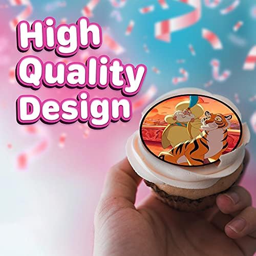 30 x Edible Cupcake Toppers – Prince Ali Party Collection of Edible Cake Decorations |Edible Wafer Sheet