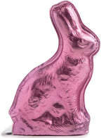Madelaine Premium Milk Chocolate Bunny - 6 OZ Chocolate Easter Bunny Wrapped in Pink Foil - Easter Candy Basket Stuffers and Decorations