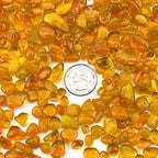 CYS EXCEL Aquarium Fish Tank Gravel (1 LB) Orange Glass Vase Filler for Fountain Succulent Plant Decorative Rock Pebble Stone Irregular Smooth Sea Glass