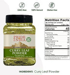 Pride Of India - PACK of 6 - Natural Curry Leaf Powder Ground - 8 oz (Half Pound) Resealable Pouch - Authentic Indian Spice Blend - Used in Soups, Stews, Chutneys and Rice