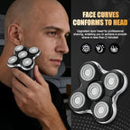 Upgraded Magnetic Replacement Heads for Skull Shaver, 5 Blades Compatible with Pitbull, Platinum Pro, Palm, Butterfly Kiss - Hypoallergenic Razor Heads (2Pack)