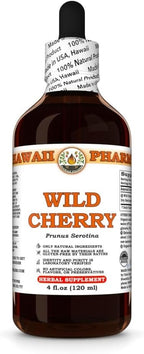 Wild Cherry (Prunus Serotina) Dry Bark Tincture, All Natural, Vegan, Pure Liquid Extract - 4 fl.oz