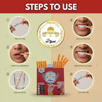 SEWAK Miswak Sticks for Teeth Natural Toothbrush | مسواك | Siwak Organic Wooden Tooth Brush Oral Teeth Whitener | Vacuum Sealed (Pack of 10)