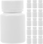 iplusmile 20pcs Plastic Pill Bottles Empty Medicine Containers for Samples Reagents and Storage for Capsules and Powdered Medications