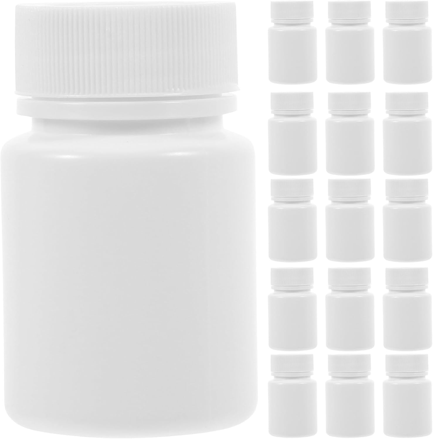 iplusmile 20pcs Plastic Pill Bottles Empty Medicine Containers for Samples Reagents and Storage for Capsules and Powdered Medications
