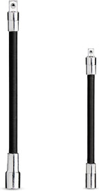 NEIKO 00239A Flexible Extension-Bar Set, 1/4-Inch and 3/8-Inch Drives, Flexible Socket Extension Bars, 2-Piece Set