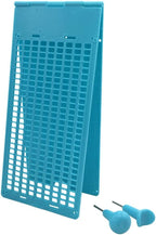 9 Lines 28 Cells Braille Writing Slate with 2 pcs Styluses, Braille Slate Kit, Blue