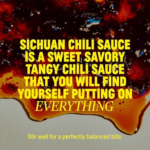 FLYBYJING Sweet + Spicy Sichuan Chili Sauce: Premium Sweet Chili Oil for Drizzling, Stir Fry & Marinades - Tangy, Savory, Vegan Hot Sauce - Good on Noodles, Dumplings, Eggs & More, 6oz (Pack of 2)