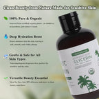 Organic Vegetable Glycerin – USDA Organic Certified, 100% Pure, 6 Fl Oz – Natural Skin & Hair Moisturizer – Ideal for DIY Beauty, Soaps, Lotions & More – Non-GMO, Palm Oil Free