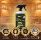 Sauna Wood Cleaner 32 oz | Made in the USA | Sauna Spray removes Stains, Sweat & Odors | Fast-Drying & Streak-Free Formula | Natural Wood Cleaner | Long Lasting