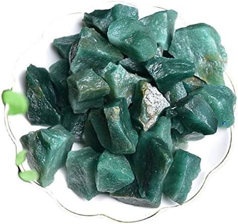 Green Aventurine Raw Crystals, Large 1.25-2.0" Healing Crystals Natural Rough Stones Crystal for Tumbling, Cabbing, Fountain Rocks, Decoration, Polishing, Wire Wrapping, Wicca & Reiki
