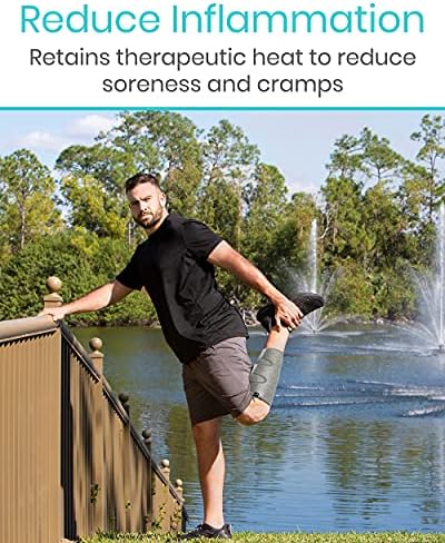 Vive Calf Brace - Adjustable Shin Splint Support - Lower Leg Compression Wrap Increases Circulation, Reduces Muscle Swelling - Calf Sleeve for Men and Women - Pain Relief (Gray)