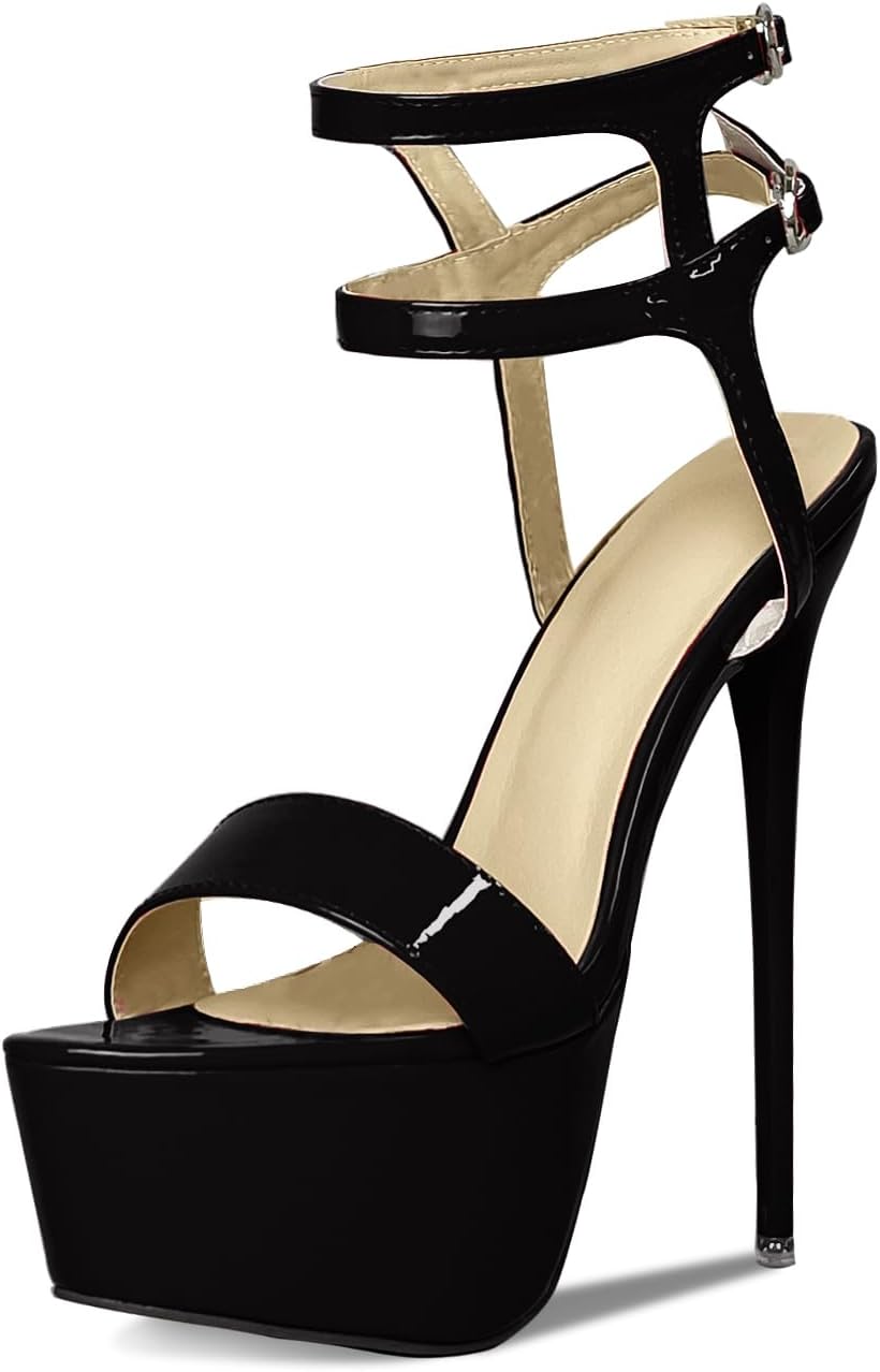 Womens's Stiletto Heels for Women Platform Ankle Straps Open Toe Sandals