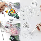 Honbay 2PCS Stainless Steel Handy Tweezer with Scoop Pointed Tips Beading Tweezers Tool Craft Jewelry Tweezers for Seed Beads Diamond Jewelry Making (6.1")