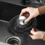 Stainless Steel Round Handle Steel Wire Ball Cleaning Brush with Ergonomic Handle for Kitchen Dishwashing Bowl Brush