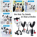 FATI Car Seat Toys for Babies 0-6 Months, Black and White High Contrast Baby Spiral Carseat Toy for Infant 0-3, 3-6 Newborn, Stroller Toys for 0 3 6 9 12 Months Baby Ideal Gift