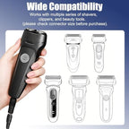 8-in-1 USB 5V Charger Adapter Kit,Compatible with Electric Hair Clippers, Beard Trimmers Charger, Shavers, Beauty Instruments. Includes 6 Adapter Tips, 1 DC5521 Cable, 1 USB Plug