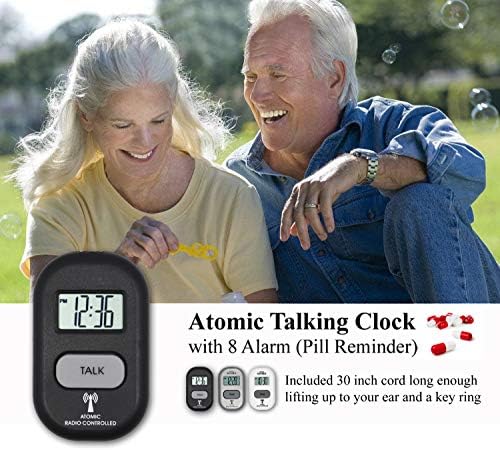 FIVE SENSES Atomic Talking Key Chain for Women Men Elderly Visually Impaired Cute Smart Keychain Multiple Alarm Clock Watch 1281S