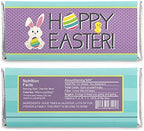 Big Dot of Happiness Hippity Hoppity - Candy Bar Wrapper Easter Bunny Party Favors - Set of 24