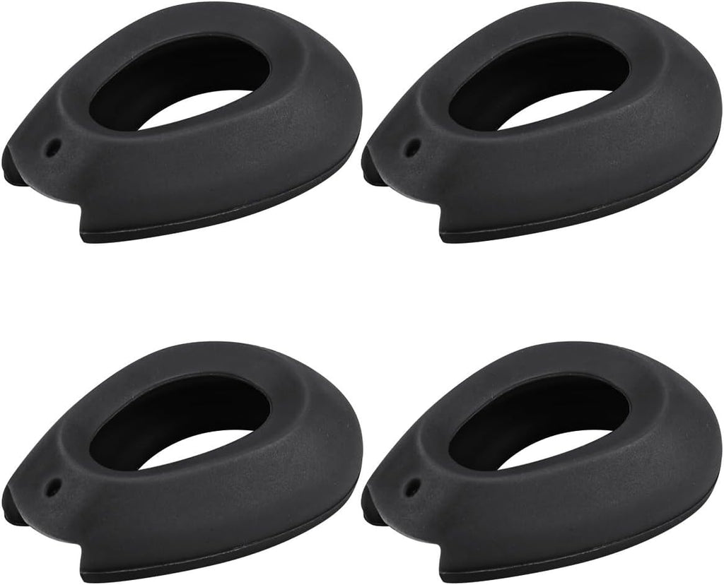 FERCAISH Silicone Hair Dye Ear Covers - 2 Pairs Waterproof Ear Protector Caps Hair Dye Earmuffs for Hairdressing Salon, Spa, Bathing and Showers(Black)