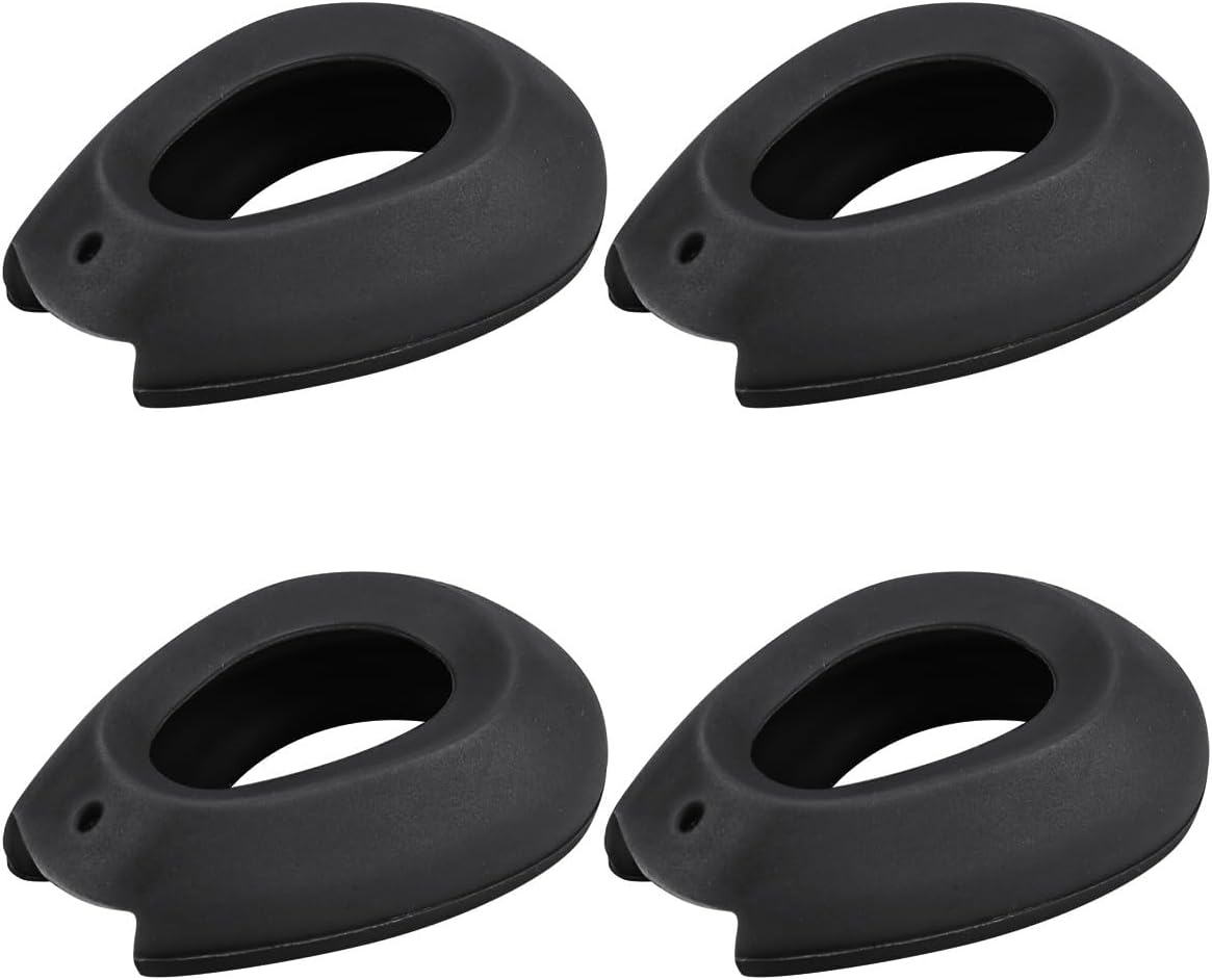 FERCAISH Silicone Hair Dye Ear Covers - 2 Pairs Waterproof Ear Protector Caps Hair Dye Earmuffs for Hairdressing Salon, Spa, Bathing and Showers(Black)