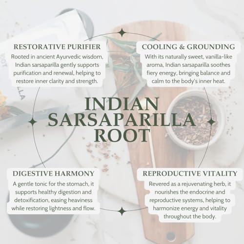 Elanen Naturals Organic Sarsaparilla Root 4 oz. (113g), USDA Certified Organic Indian Sarsaparilla Tea, Hemidesmus Indicus Sasparilla, Sarsparilla, Zarzaparrilla, Cut & Sifted