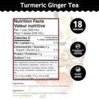 Buddha Teas Organic Turmeric Ginger Tea - OU Kosher, USDA Organic, CCOF Organic, 18 Bleach-Free Tea Bags