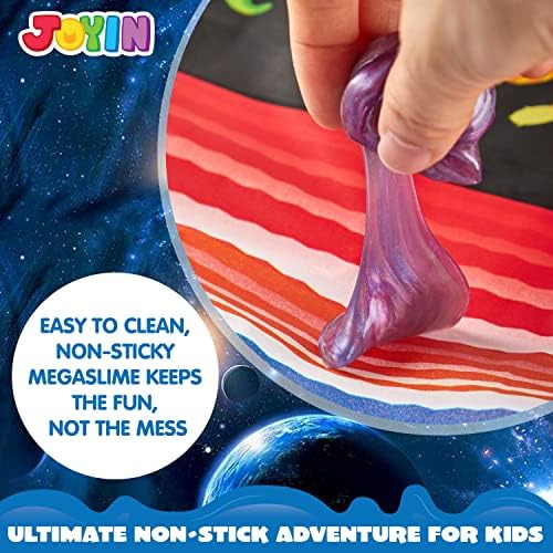 JOYIN Easter Slime Party Favors, 24 Pack Galaxy Slime Ball - Stretchy, Non-Sticky, Mess-Free, Stress Relief, and Safe - Toys for Girls and Boys - Classroom Reward, Party Supplies, Valentines